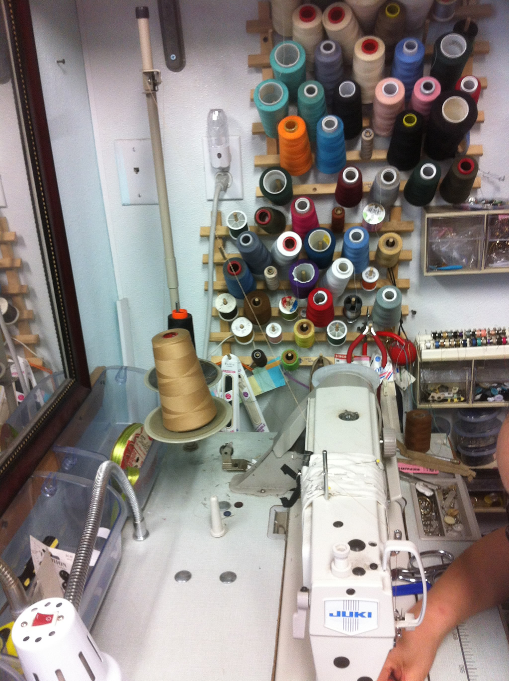 Threads, Bobbins, and Juki Sewing Machine